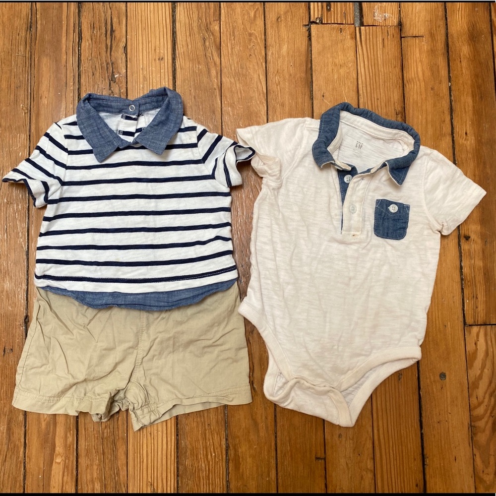 Baby GAP Romper and Bodysuit 6-12 months set of 2